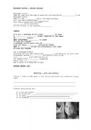 English Worksheet: Midnight Bottle - Colbie Caillat