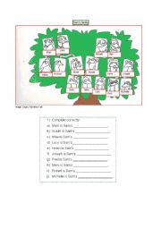 English Worksheet: Family tree