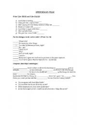 English Worksheet: Spider man