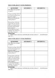 English worksheet: Discussion about kind of music