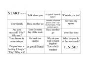 English Worksheet: Board game to practice speaking 