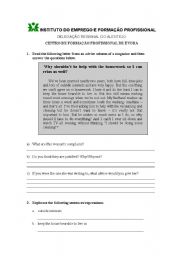 English Worksheet: Housework