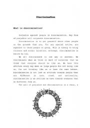 English Worksheet: Discrimination