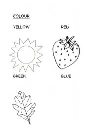 English worksheet: colour pre-school