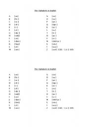 English worksheet: The Alphabets
