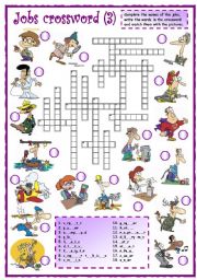 English Worksheet: Jobs crossword (3 of 3)