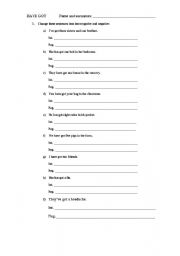 English worksheet: HAVE GOT PRESENT SIMPLE