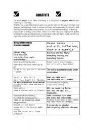 English Worksheet: GRAFFITI