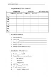 English Worksheet: TO BE PRESENT SIMPLE