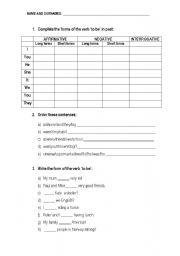English Worksheet: TO BE IN PAST SIMPLE