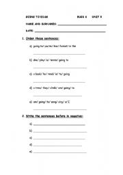 English worksheet: GOING TO