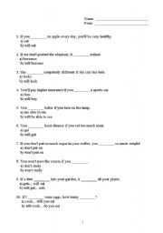 English worksheet: if - sentences