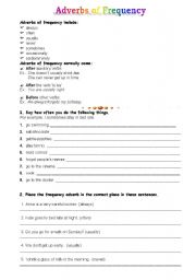 English Worksheet: adverbs of frequency