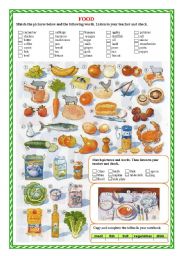 English Worksheet: food