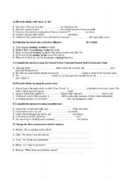 English Worksheet: grammar review