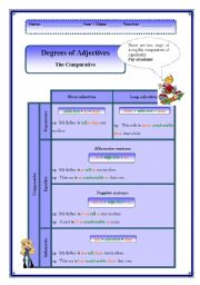 English Worksheet: The Degree of Adjectives