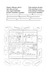 English Worksheet: Months and seasons