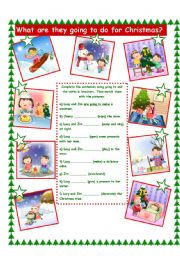 English Worksheet: Christmas/Going to!