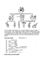 English Worksheet: George`s family