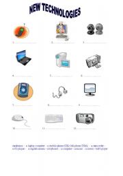 English Worksheet: New technologies