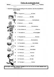 English Worksheet: Prepositions of place