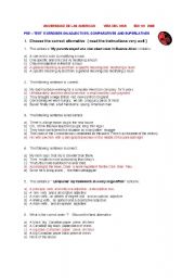 English Worksheet: Adjectives superlatives and comparatives