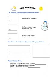 English worksheet: The Weather