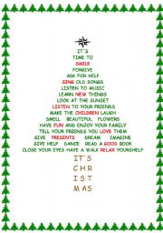 English Worksheet: Christmas tree