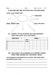 English Worksheet: ADVERBS OF FREQUENCY