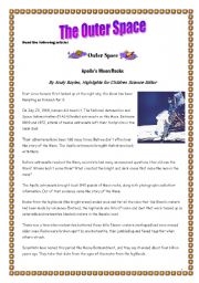 English Worksheet: The Outer Space 