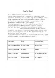 English Worksheet: Youre fired!