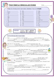 English Worksheet: Past Simple: Irregular Verbs