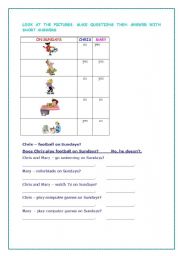 English Worksheet: Present Simple