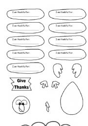 English Worksheet: Give thanks