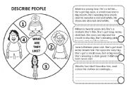 English Worksheet: DESCRIBE PEOPLE