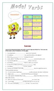 Modal verbs exercises.