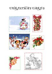 English Worksheet: Christmas cards