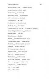 English Worksheet: Proverbs