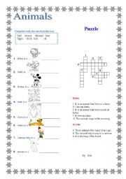 English worksheet: Animals