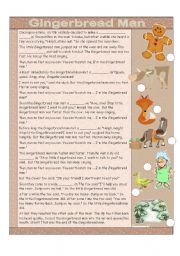 English Worksheet: Gingerbread Man