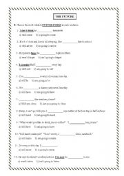 English worksheet: The future