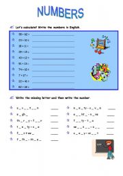 English Worksheet: Numbers