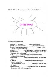 English Worksheet: Christmas