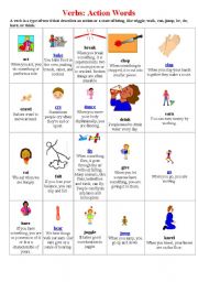 English Worksheet: dictionary for the verbs