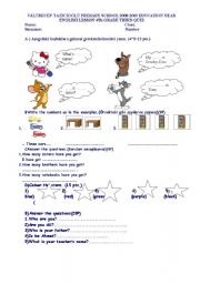 English Worksheet: 4th grade unt 1,2.3 quz