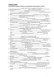 English Worksheet: present simple present progressive 