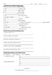 English Worksheet: Present Simple practice