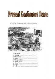 English worksheet: Present Continuous 