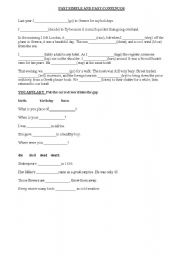 English Worksheet: past simple & past continous