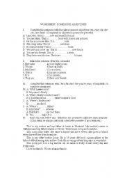 English Worksheet: possesive adjectives